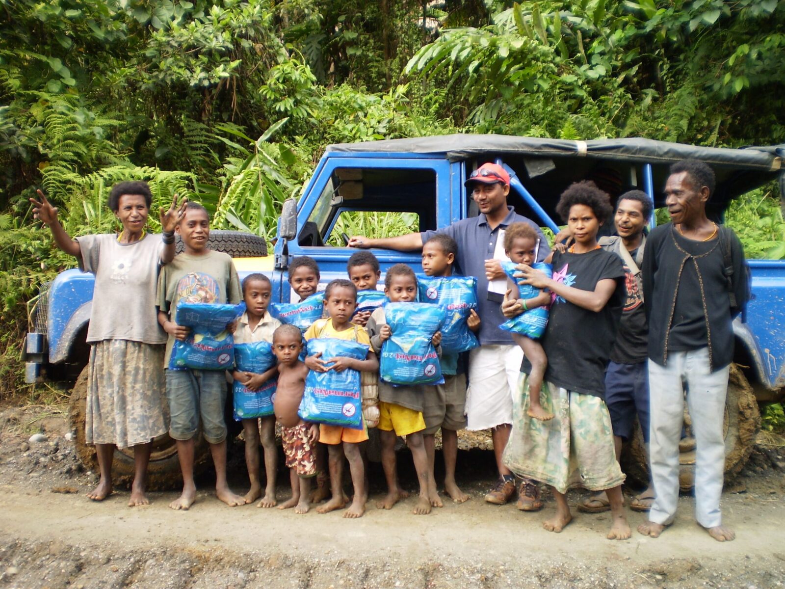 Bako Ikeike Villagers with LLINs
