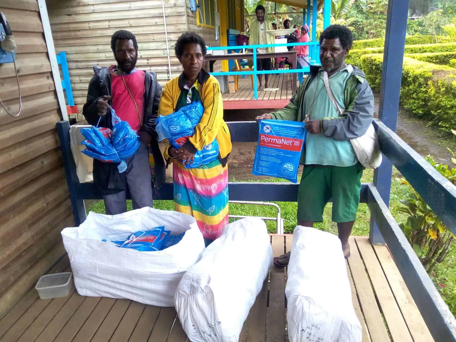 PNG Community With Their Long Lasting Insecticide Nets (LLIN)
